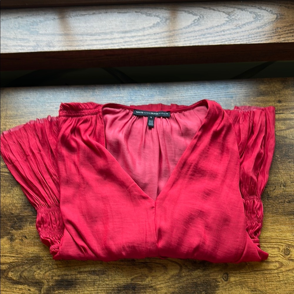 White House Black Market Red Blouse Size Small Women’s